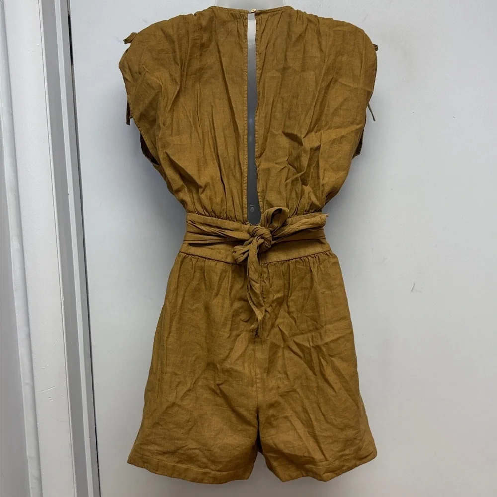 Zara Linen Blend Romper – Size XS